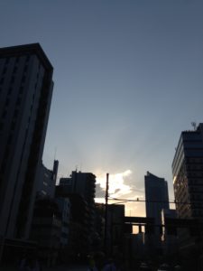 渋谷の夕日