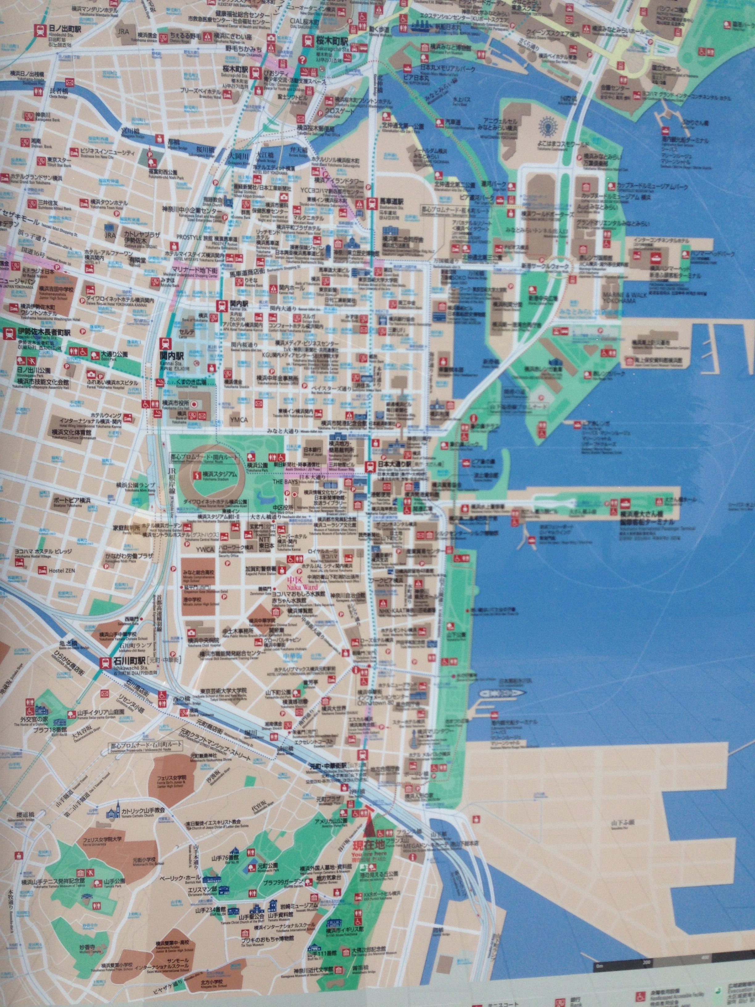 横浜元町付近の地図