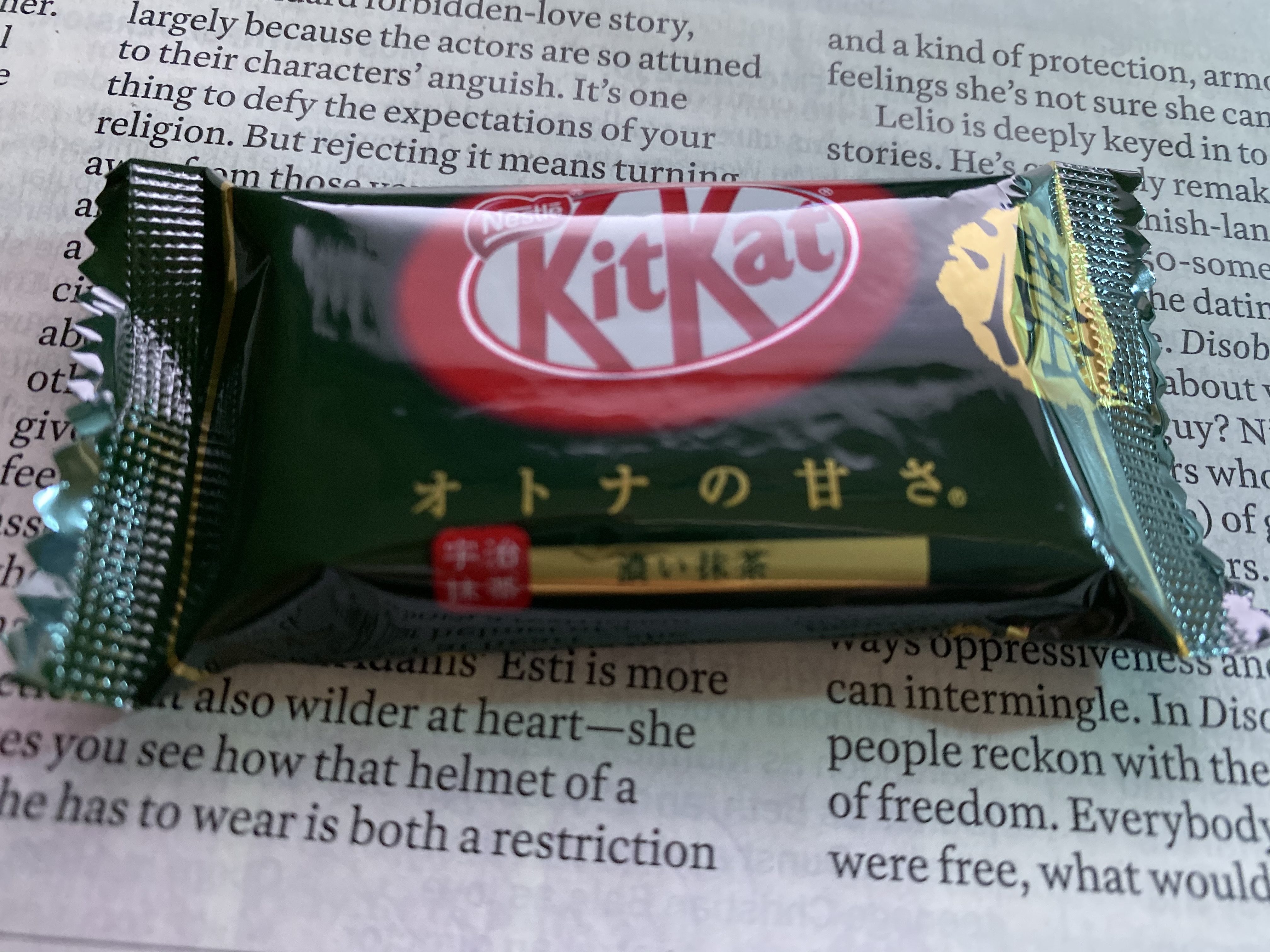 Kit Kat Maccha taste in Japan